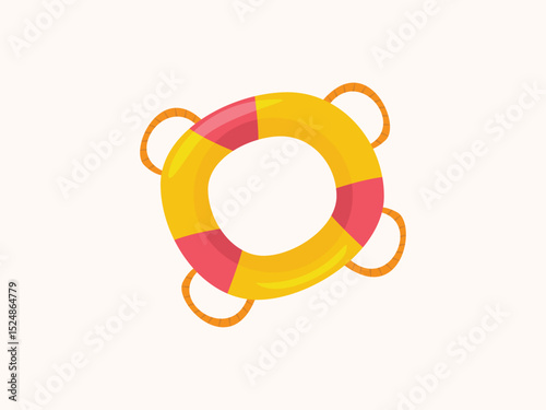 Rescue tube summer icon vector illustration