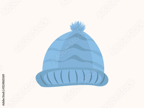 Winter icon vector illustration of a warm hat