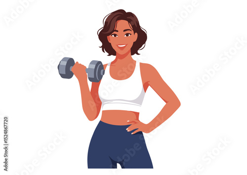 Fit Woman Lifting Weights Strength Training, Fitness, Workout, Exercise, Healthy Lifestyle