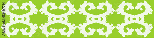 Elegant floral seamless pattern with intricate symmetrical designs. Perfect for wallpaper, fabric, textile, wrapping, background, or decorative use in digital and print projects.