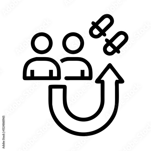 Business strategy & Customer Segmentation icons  Sales department, salesperson, prospect, conversion, sales report, marketing, sale funnel, lead generation, sales pitch and Solid, line vector icons 