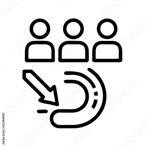 Business strategy & Customer Segmentation icons  Sales department, salesperson, prospect, conversion, sales report, marketing, sale funnel, lead generation, sales pitch and Solid, line vector icons 