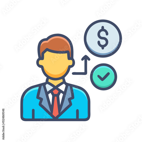 Business strategy & Customer Segmentation icons  Sales department, salesperson, prospect, conversion, sales report, marketing, sale funnel, lead generation, sales pitch and Solid, line vector icons 