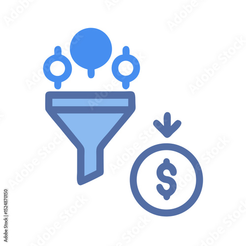 Business strategy & Customer Segmentation icons  Sales department, salesperson, prospect, conversion, sales report, marketing, sale funnel, lead generation, sales pitch and Solid, line vector icons 