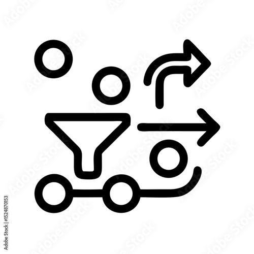 Business strategy & Customer Segmentation icons  Sales department, salesperson, prospect, conversion, sales report, marketing, sale funnel, lead generation, sales pitch and Solid, line vector icons 