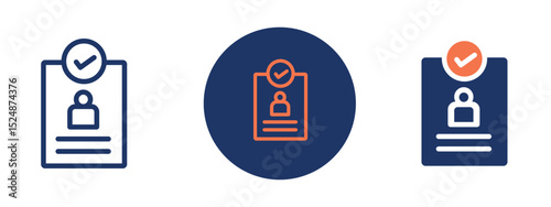 Set of 5 pixel perfect colored Performance review icon with 1 unexpanded, 1 silhouette, Document with star rating for employee performance review.