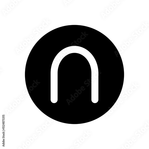 intersection of two sets glyph icon