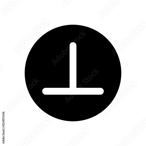 perpendicular glyph icon