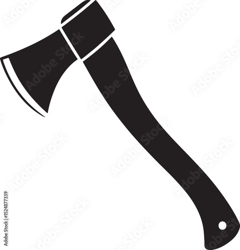 Hand axe silhouette icon graphic design.