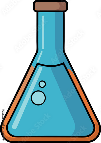 Laboratory Flask with Liquid Icon

