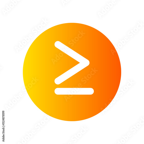greater then or equal gradient icon