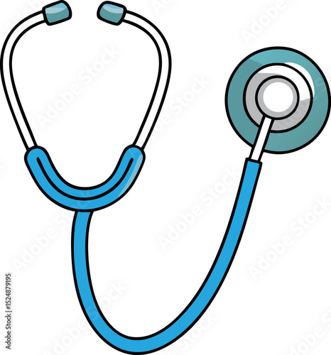 stethoscope on white background