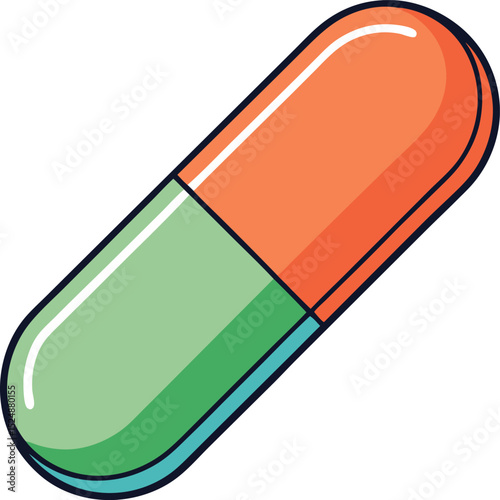 capsule medicine vector isolated illustration