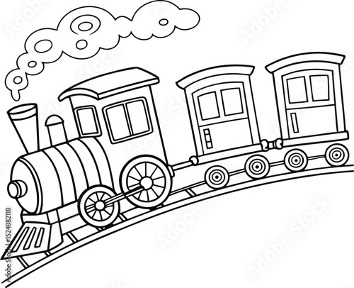 Adorable cartoon train design perfect for kids books logos or branding projects a scalable graphic resource
