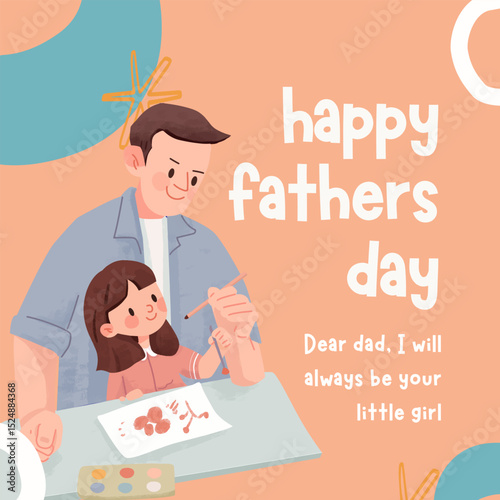 Beige Blue Playful Happy Fathers Day Instagram Post