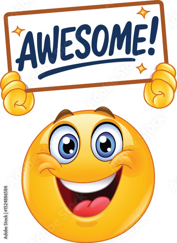 Happy Emoji Emoticon Wearing a Magician's Top Hat and Holding a Magic Wand