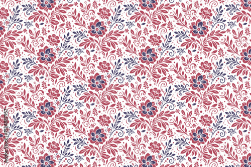 stylish seamless wrapping paper texture.one line floral fashion doodle.fabric sketch minimalism flower design.repeat pattern home textile table top.print hand drawn simplicity

