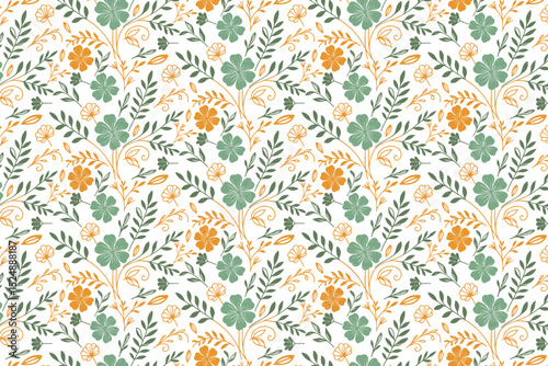 minimalism seamless floral texture.trendy wrapping paper fabric print.nature fashion pillow cover home.textile design flower pattern one line.sketch table top stylish doodle

