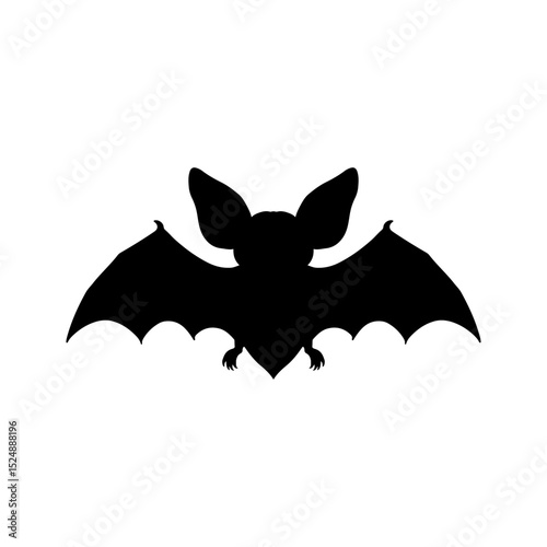 Vampire bat silhouette vector flat illustration design.