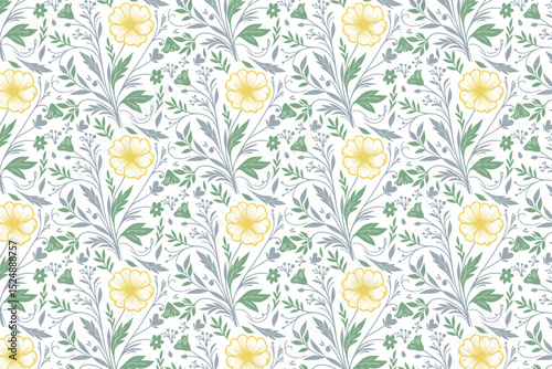 seamless line art floral pattern.fabric design simplicity flower sketch.trendy minimalism one line wrapping.paper table top fashion textile.home textile pillow cover doodle

