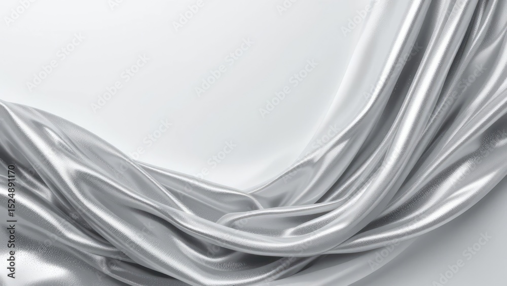 Obraz premium Elegant Silver Fabric for Fashion and Decor