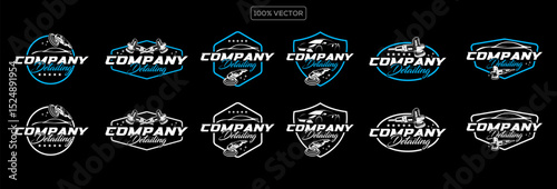 Set of Car Detailing logo design vector template illustration