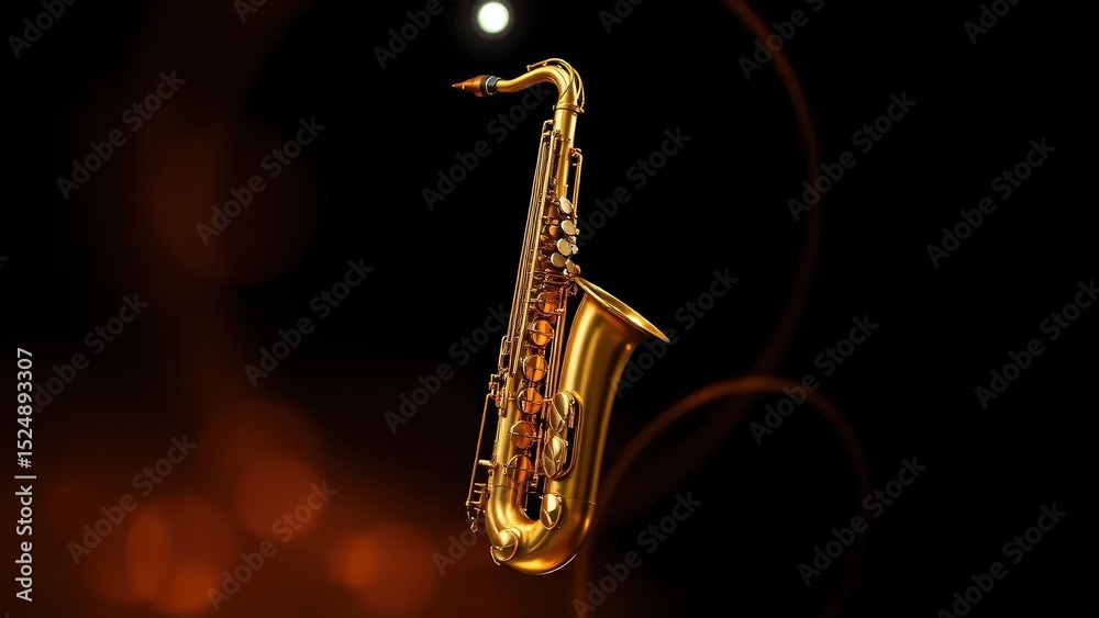 Obraz premium saxophone on black background