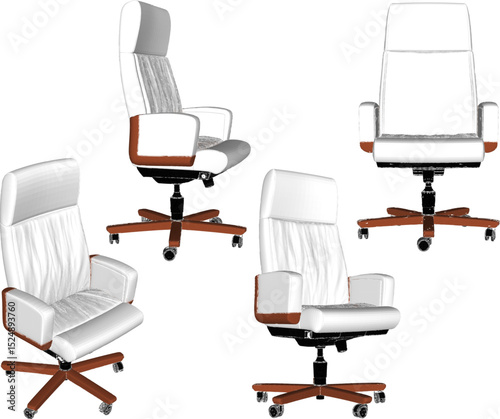 sketch vector illustration design of a swivel work casual sofa chair for office employee sitting