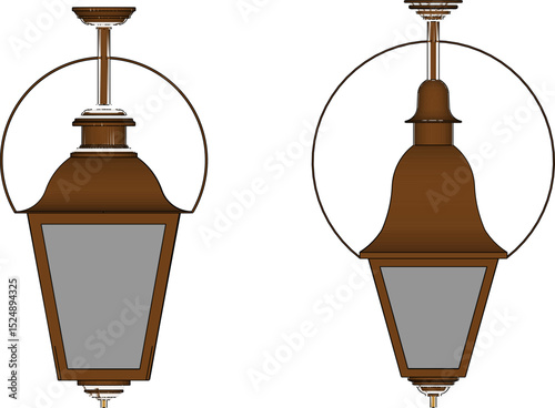 vector illustration design lantern lamp classic vintage ethnic