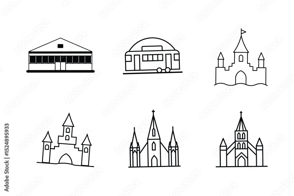 Fototapeta premium set of houses