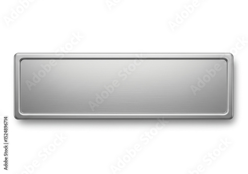 Wallpaper Mural A simple rectangular metal plate with rounded corners and a thin border on a white background Torontodigital.ca