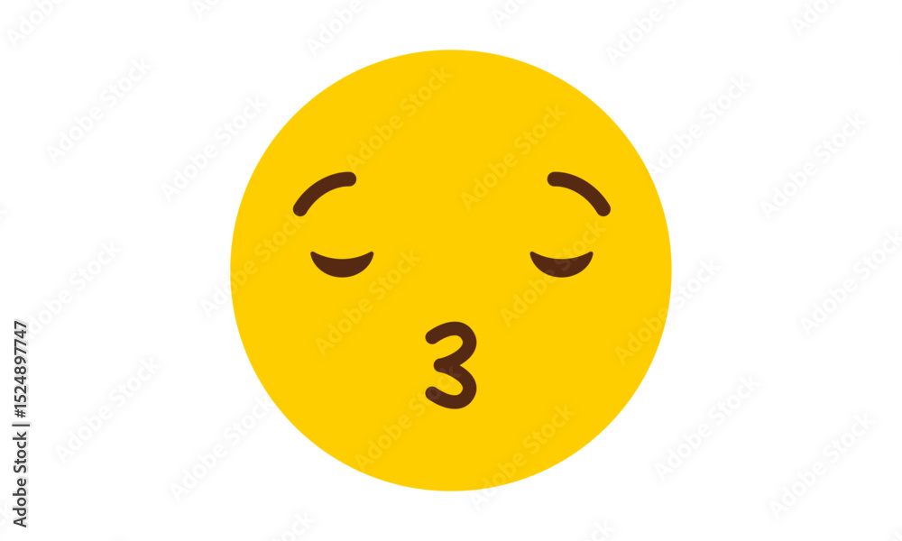 Fototapeta premium High quality emoticon isolated on a white background