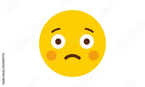 High quality emoticon isolated on a white background	
