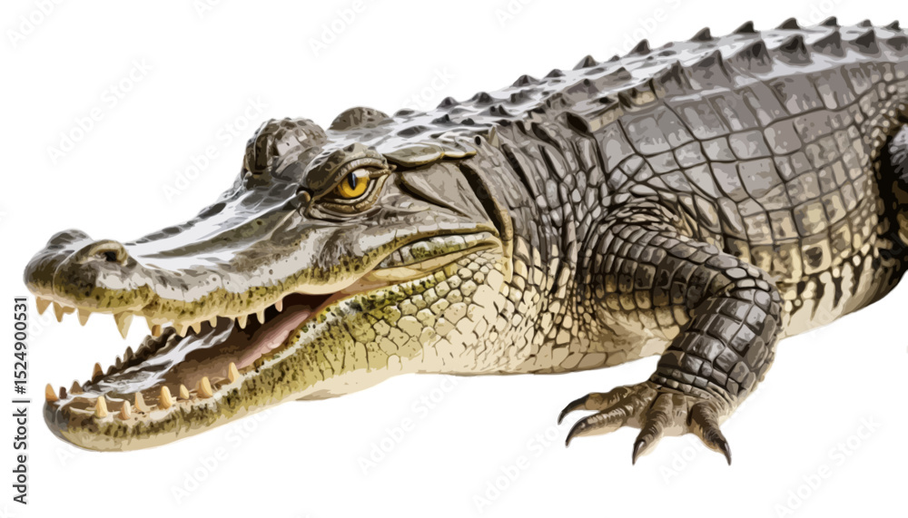 Naklejka premium Crocodile isolated on transparent background 