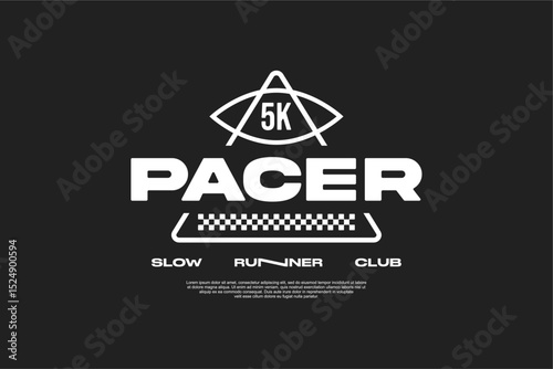 sportswear running design logo suitable for printing