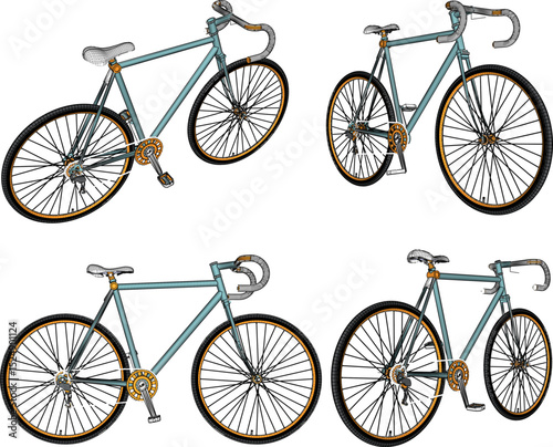 vector illustration design of transportation vehicle racing bike for championship race 