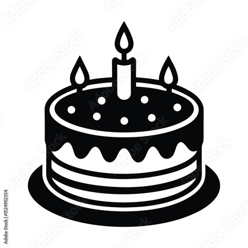 birthday cake with candles vector illustration