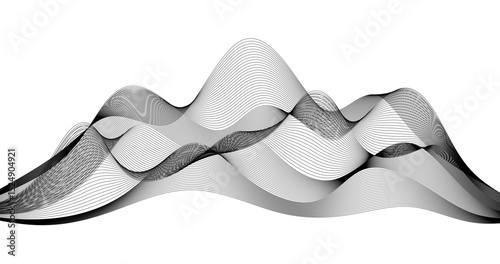 Abstract wave element for design. Digital frequency track equalizer geography grid Vector illustration.