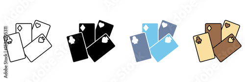 POKER concept line icon. Simple element illustration.