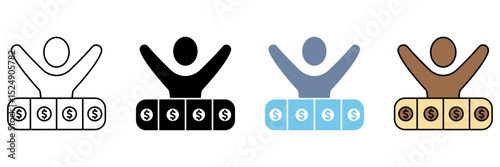 WINNING concept line icon. Simple element illustration.