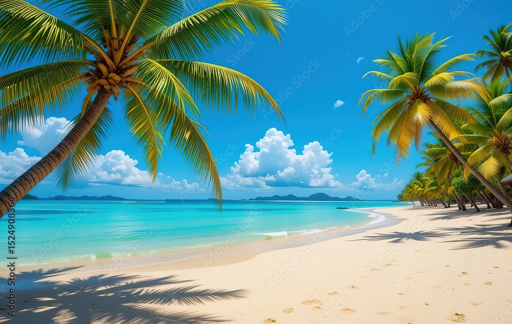 Obraz premium Tropical Escape: Serene Paradise Backgrounds