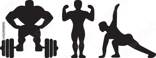 bodybuilder silhouette, muscular man vector, fitness pose graphic, gym workout art, strong athlete shape, flexing muscles vector, bodybuilding figure, muscle icon, weight training silhouette,