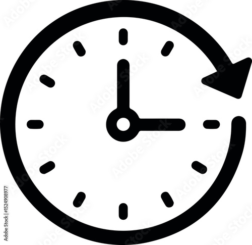clock with counterclockwise arrow symbol icon