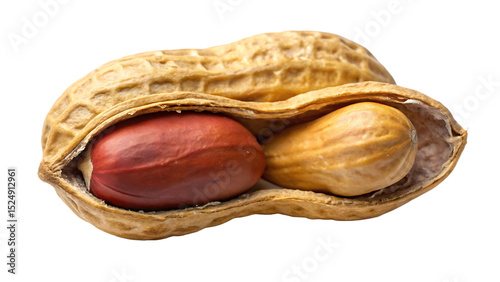 Peanut in a shell isolated on white background
