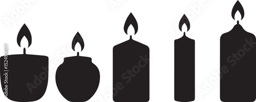 candle silhouette, burning candle vector, wax light outline, candle flame design, vintage candle clipart, candle icon black, spiritual candle shape, religious candle art