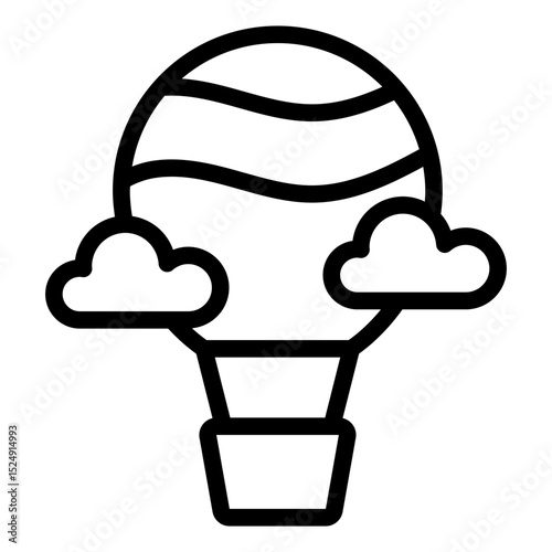 hot air balloon icon