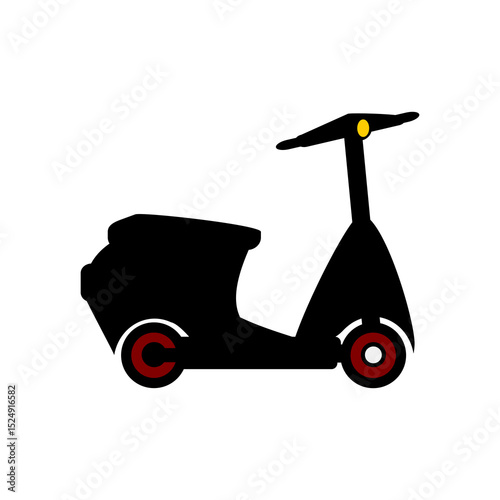 Scooter icon on white background. Vector illustration.