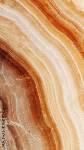 Warm Honey Colored Onyx Marble Surface with Organic Flowing Semi Translucent Bands