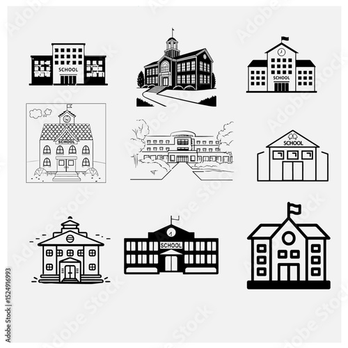 A set of school icon