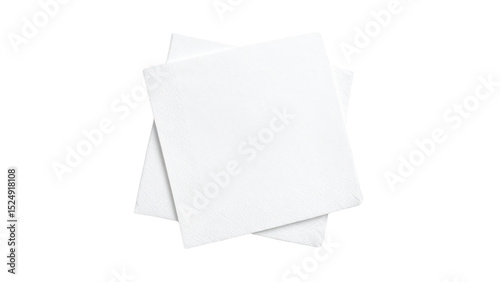 Blank paper napkin isolated on transparent background